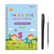 Load image into Gallery viewer, Reusable English Groove Magic Copybook Drawing Toys for Children Montessori Pen Control Training Writing Learning Educational Toy