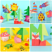 Load image into Gallery viewer, Baby Craft Toys Cartoon Animal Origami Paper Cutting Book Kids Paper Cut Puzzle Early Learning Educational Toys Gifts