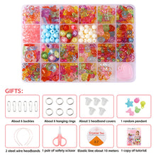 Load image into Gallery viewer, Girls DIY Bead Set Jewelry Making Kit for Kids Girl Pearl Beads Bracelets Rings Necklaces Creativity Kits Art Craft