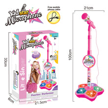 Load image into Gallery viewer, Kids Microphone with Stand Karaoke Song Music Toys Musical Educational Instrument Toy Christmas Gift for Children Girl Boy
