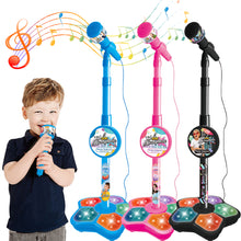 Load image into Gallery viewer, Kids Microphone with Stand Karaoke Song Music Toys Musical Educational Instrument Toy Christmas Gift for Children Girl Boy