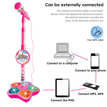 Load image into Gallery viewer, Kids Microphone with Stand Karaoke Song Music Toys Musical Educational Instrument Toy Christmas Gift for Children Girl Boy