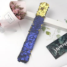 Load image into Gallery viewer, Shiny Glitter Slap Bracelet Two Color Change Wrist Strap Kid Friendship Couples Bracelets New Year Party Decoration