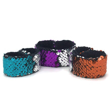 Load image into Gallery viewer, Shiny Glitter Slap Bracelet Two Color Change Wrist Strap Kid Friendship Couples Bracelets New Year Party Decoration
