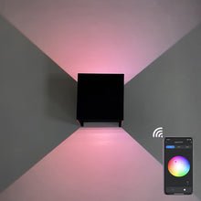 Load image into Gallery viewer, Nordic RGB LED Wall Light Dimmable Square Up Down Lamps APP Control For Bedside Bedroom Sconce Living Room Home Decoration