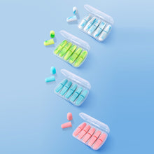 Load image into Gallery viewer, Soft Comfortable PU Sponge Anti-Noise Earplugs Reusable Washable Noise Reduction Earplugs Durable Sleeping Earplugs