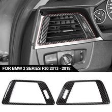 Load image into Gallery viewer, 2Pcs Car Carbon Fiber Style Side Air Conditioning Vent Cover Trim Frame Stickers For BMW 3 Series F30 2013 - 2018
