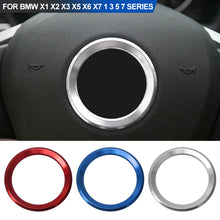 Load image into Gallery viewer, Car Decoration Aluminum Alloy Ring Steering Wheel Circle Sticker Interior Styling for BMW X1 X2 X3 X5 X6 X7 1 3 5 7 Series
