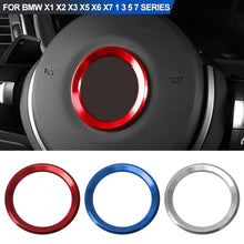 Load image into Gallery viewer, Car Decoration Aluminum Alloy Ring Steering Wheel Circle Sticker Interior Styling for BMW X1 X2 X3 X5 X6 X7 1 3 5 7 Series