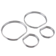 Load image into Gallery viewer, 4Pcs Chrome Car Gauge Dash Circle Styling Cover Trim Speedometer AC Rings for BMW E46 M M3 98-07 Interior Accessories
