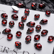 Load image into Gallery viewer, 1pc Retro Dark Gothic Punk Style Alloy 3D Nail Art Charms Heart Skeleton Spider Cross Design for Halloween Nails Decoration Accessories