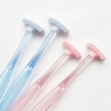 Load image into Gallery viewer, Silicone PP Tongue Brush Soft Tongue Scraper Double Sided Tongue Cleaner Brush Oral Cleaning Breath Dental Health Care Tool