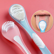 Load image into Gallery viewer, Double Sided Tongue Scraper Tongue Cleaner Brush Soft Silicone Tongue Cleaning Tool Tongue Scraper Oral Health Care Tool