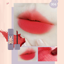 Load image into Gallery viewer, Cute Cartoon Red Matte Velvet Lip Gloss Liquid Lipstick Lasting Elegant Mud Lip Mousse Non-stick Cup Lip Tint Clay Makeup