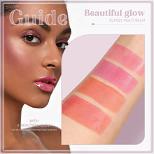 Load image into Gallery viewer, Dual-use Long-lasting Shining Magic Lip Cheek Glassy Balm Natural Blusher Lipstick Color Change Pink Soft Lip Gloss Blush Makeup