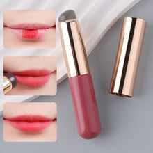 Load image into Gallery viewer, Silicone Angled Portable Silicone Round Head Lip Brush Concealer Lipstick Brush with Cover Creative Makeup Brush Makeup Tool
