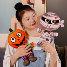 Load image into Gallery viewer, 30cm Halloween Plush Toys Horrible Pumpkin Vampire Mummy Dolls Stuffed Soft Toy for Kids Home Decoration Plush Doll