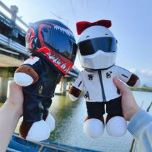 Load image into Gallery viewer, Motorcycle Creative Bear Plush Toys Stuffed Bear with Helmet Jacket Clothes Plush Dolls Soft Pillow Kids Boys Gift Present Pet Toys