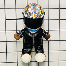 Load image into Gallery viewer, Motorcycle Creative Bear Plush Toys Stuffed Bear with Helmet Jacket Clothes Plush Dolls Soft Pillow Kids Boys Gift Present Pet Toys