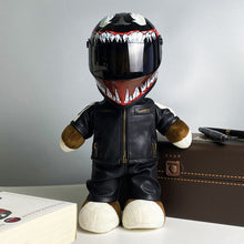 Load image into Gallery viewer, Motorcycle Creative Bear Plush Toys Stuffed Bear with Helmet Jacket Clothes Plush Dolls Soft Pillow Kids Boys Gift Present Pet Toys
