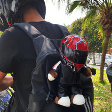 Load image into Gallery viewer, Motorcycle Creative Bear Plush Toys Stuffed Bear with Helmet Jacket Clothes Plush Dolls Soft Pillow Kids Boys Gift Present Pet Toys