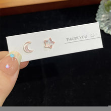 Load image into Gallery viewer, Sweet Compact Colorful Star Moon Earrings Shiny Versatile Ear Studs Earrings Women Jewelry Accessories