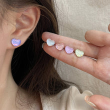 Load image into Gallery viewer, Colorful Sweet Earrings Simple Versatile Stone Butterfly Love Ear Studs Earrings Women Jewelry Accessories