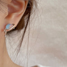 Load image into Gallery viewer, Fantasy Planet Fishtail Earrings Temperamental Niche Sea Salt Blue Clear Ear Studs Earrings Women Ear Jewelry