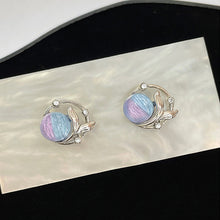 Load image into Gallery viewer, Fantasy Planet Fishtail Earrings Temperamental Niche Sea Salt Blue Clear Ear Studs Earrings Women Ear Jewelry