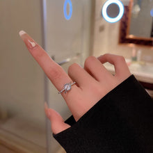 Load image into Gallery viewer, Blue Planet Ring Opening Adjustable Micro Inlaid Zircon Alloy Ring Fashionable Versatile Women Jewelry