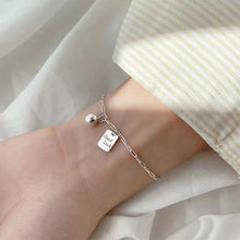 Load image into Gallery viewer, Lucky Little Square Pendant Necklace Bracelet Temperamental Niche Alloy Collarbone Chain Bracelet Women Jewelry