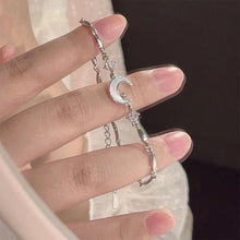 Load image into Gallery viewer, Niche Exquisite Moon Bracelet Versatile Simple Shiny Silvery Alloy Bracelet Women Hand Jewelry Accessory