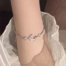 Load image into Gallery viewer, Niche Exquisite Moon Bracelet Versatile Simple Shiny Silvery Alloy Bracelet Women Hand Jewelry Accessory