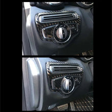 Load image into Gallery viewer, Car Carbon Fiber Headlight Switch Knob Trim Frame Sticker For Mercedes Benz GLC260 W205 C180 180L C200 C300 C GLC Class Interior Accessories