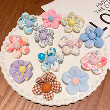 Load image into Gallery viewer, 10pcs Fabirc Flower Hair Tie Girls Ponytail Elastic Hair Bands Kids Hair Accessories Children Hair Ties Baby Headwear