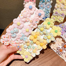 Load image into Gallery viewer, 10pcs Fabirc Flower Hair Tie Girls Ponytail Elastic Hair Bands Kids Hair Accessories Children Hair Ties Baby Headwear