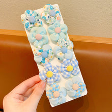Load image into Gallery viewer, 10pcs Fabirc Flower Hair Tie Girls Ponytail Elastic Hair Bands Kids Hair Accessories Children Hair Ties Baby Headwear