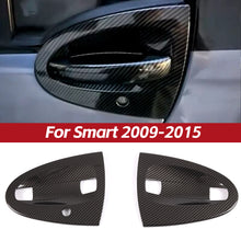 Load image into Gallery viewer, 4Pcs/Set Car Exterior Door Handle Bowl Cover Trim Replacement For Smart Fortwo W451 2009‑2015 Carbon Fiber Style