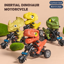 Load image into Gallery viewer, Simulation Dinosaur Motorcycle Toy Inertia Riding Motorcycle Animal Model Pull Back Car Toy Action Figure Children Birthday Gift
