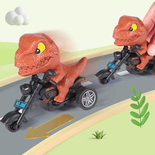 Load image into Gallery viewer, Simulation Dinosaur Motorcycle Toy Inertia Riding Motorcycle Animal Model Pull Back Car Toy Action Figure Children Birthday Gift