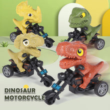 Load image into Gallery viewer, Simulation Dinosaur Motorcycle Toy Inertia Riding Motorcycle Animal Model Pull Back Car Toy Action Figure Children Birthday Gift