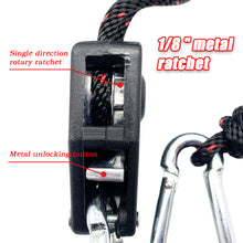 Load image into Gallery viewer, Camping Tent Lanyard Tie Down Rope Tightener Fastening Pulley Ratchet Hangers Awning Rope Hook Canopy Buckle Rope Tightening Straps Tool