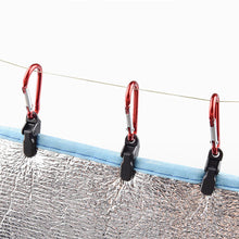 Load image into Gallery viewer, 1/20pcs Portable Outdoor Camping Tent Awning Fixing Clamp Grip with Carabiner Hook Windproof Tarpaulin Plastic Wind Rope