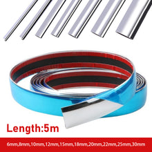 Load image into Gallery viewer, 5M Auto Car Exterior Chrome Body Strip Bumper Door Protective Moulding Styling Trim Sticker 6MM 8MM 10MM 12MM 15MM 20MM 30MM