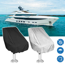 Load image into Gallery viewer, 210D Waterproof Foldable Boat Seat Cover Ship UV Resistant for Yacht Captain Chair Elastic Closure Dustproof Protection Outdoor