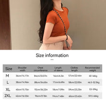 Load image into Gallery viewer, Korean Style Women Slimming Fit T-shirt Summer O-neck Short Sleeve Shirts All-match Basic Tops Casual Simplicity Shirt