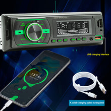 Load image into Gallery viewer, 1 Din Car Radio Bluetooth Handsfree Stereo Receiver USB TF Aux Audio MP3 Player Power ISO Head Unit with 7 Colors Lighting