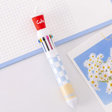 Load image into Gallery viewer, 10 Color Ballpoint Pen Graffiti Notebook Students' Christmas Gift Pen Multicolor Pen School Office Supplies Stationery Hamburger Pen