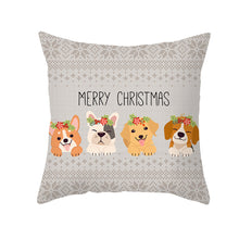 Load image into Gallery viewer, 45cm Christmas Cushion Cover Pilllowcase Christmas Elk Santa Claus Printing Pillow Case for Sofa Cushion Christmas Party Decoration