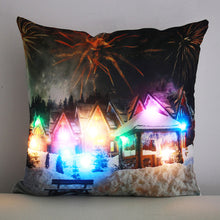 Load image into Gallery viewer, Christmas Glowing Pillowcase with LED Light Home Sofa Cusion Cover Holiday Decoration Merry Christmas Colorful Light Pillow Case Gifts